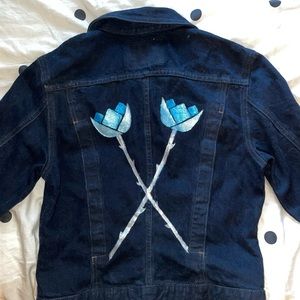 customized guess jean jacket